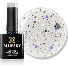 Bluesky Gel Nail Polish Glitter No Wipe Top Coat Confetti Cannon GTC08 10ml (Требуется полимеризация под УФ LED лампой)