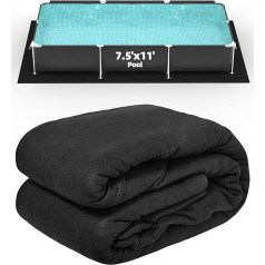 Прямоугольный вкладыш для наземных бассейнов, коврик под бассейн предотвращает проколы, барьер от сорняков, продлевает срок службы, черны