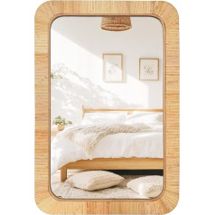 Декоративное зеркало из ротанга 01