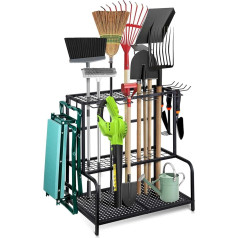 NovaNoka Органайзер для садовых инструментов, большая полка для хранения инструментов в гараже, подставка для садовых инструментов в сарае ил