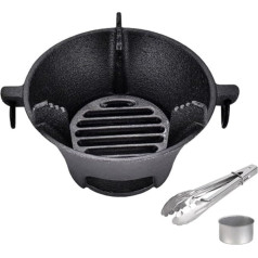 Чугунная угольная печь, портативная и простая в использовании, чугунная угольная печь, эффективное приготовление пищи (без деревянной дос