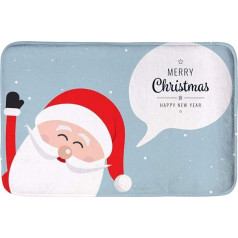 HUGS IDEA Father Christmas Happy New Year Santa Garden Entrance Doormat Мягкий толстый передний приветственный коврик