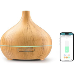 Meross_Smart Aroma Diffuser for Essential Oils, 400 ml Smart Ultrasonic Humidifier, App Controllable WiFi Fragrance Oil Diffuser with RGB LED Light, Works with Apple HomeKit, Alexa and Google Home
