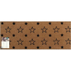 LPDoormats Coir Door Mat Non Slip Heavy Duty Patio Extra Large 125x55cm Indoor Protected Outdoor Use Welcome Mat (Star)