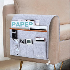 Betoores Подлокотник дивана, подвесной органайзер, нескользящий войлочный органайзер для книг, журналов, мобильного телефона, пульта дистанци