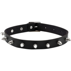 JJDreams Готический Чокер Шипы Studded Чокер PU Кожаный Воротник Женский Панк Чокер Черный Чокер Простой