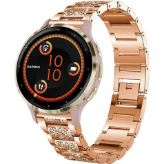 Blueshaweu браслет совместимый с Garmin Venu 3S, женский металлический ремешок премиум браслет из нержавеющей стали для Garmin Venu 3S/Venu 2S/Forerunner 265S/Forerunner 255S