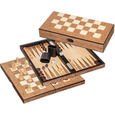 Philos 2518 Набор для игры в шахматы-нарды, поле 40 мм, цвет светло-коричневый