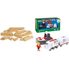 BRIO Bahn 33402 - Среднее железнодорожное ассорти и World 33510 IR Express Train - Электровоз с пультом дистанционного управления - Аксессуары для BRIO World - Игруш