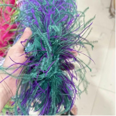 Смешение двух цветов, боа из страусиных перьев, 6-слойное, 10-слойное, мягкий шарф из перьев для свадебной одежды, платья, шали, украшения, шве