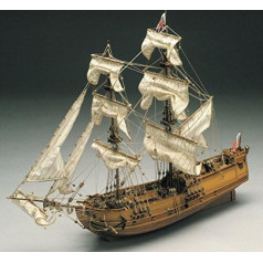 Mantua Models Golden Star English Brig Ship Model Building Kit 1/150