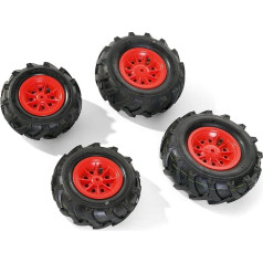 rolly toys 409853 пневматические шины для тракторов красный обод
