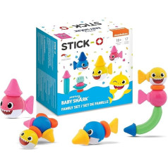 Stick-O Baby Shark Family Magnetic Building Blocks Игрушка для детей дошкольного возраста для укладки и сортировки