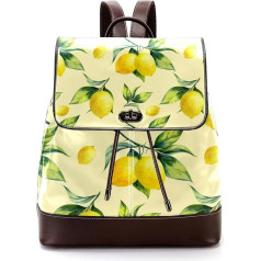 Персонализированный ранец с лимонным рисунком, желтые фрукты, ретро, школьные сумки для подростков, разноцветный, 27x12.3x32 см, рюкзаки-рюкзак