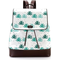 Зеленый кактус белые точки фон персонализированные школьные сумки книжные сумки для подростков, разноцветный, 27x12.3x32 см, рюкзак рюкзаки