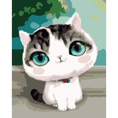 Классические пазлы 1000 штук, интеллектуальные деревянные пазлы Кошка с большими глазами, развивающая игра для мозга 38 x 52 см