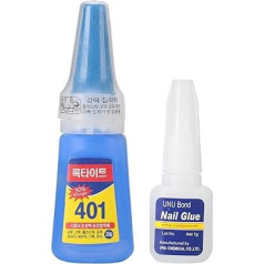 LANTRO JS Nail Rhinestone Glue Gel, Nail Art Glue, Super Adhesive Glue for False Nail Tips, Quick Drying Brush on the Nail Rhinestone Tool