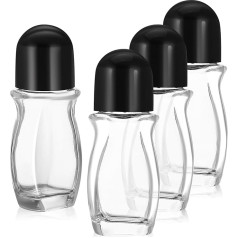 SAFIGLE 4 упаковки стеклянных роликовых бутылочек для эфирных масел, герметичные пустые переполняемые роликовые контейнеры для парфюмерии, к