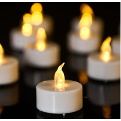 Светодиодные чайные светильники из 150 свечей без пламени на батарейках, реалистичные и яркие мигающие чайные светильники, длительное врем