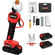 Аккумуляторные секаторы Kwoxet, электрические секаторы 40 мм, комплект из 2 штук, 21 В, 3000 мАч, подходят для секаторов для травы, секаторов для роз