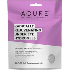 ACURE Radically Rejuvenating Hydrogel Under Eye Mask 100% Vegan Provides Anti-Ageing Support, Cucumber and Silk Tree - Moisturizes and Rejuvenates | Pack of 12