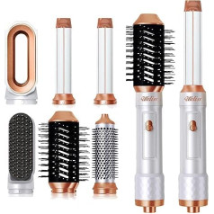 UKLISS 6 в 1 стайлер для волос, набор щеток теплого воздуха с фен-щеткой, круглые, щипцы для завивки, выпрямитель волос, массажные расчески, все в
