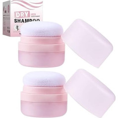 Сухой шампунь-пудра, Trockenshampoo Puder, Sofortige Fettabsorption, Leichtes Texture Fluffy Powder für natürlichen Lift, Getöntes Puder zum Stylen der Haare, Erfrischendes Haar (2 PC)