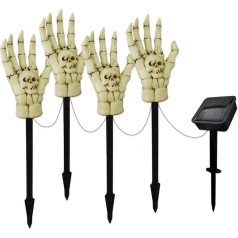 tuwiwol Solar LED Garten, langlebig, energiesparend, Geisterhände, Solar ABS, intelligentes Halloween, verschleißfest, Geisterlicht für den Außenbereich, Flammenlampe