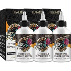 P-Beauty 3 x Tattoo Transfer Gel, Transfer Cream 150 ml - Clear Tattoo Stencils Gel - Stencil Solution for Tattoo Transfer - Cream for Tattoo Stencil - Tattoo Accessories - Tattoo Stencil Accessories