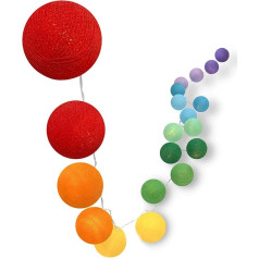 Светодиодные фонари с хлопковыми шарами, включая таймер и диммер