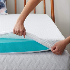 LUCID Mattress Topper - мягкий и дышащий - машинная стирка - нескользящий (топпер не входит в комплект) - размер King Size (150 x 200 см), 10 см