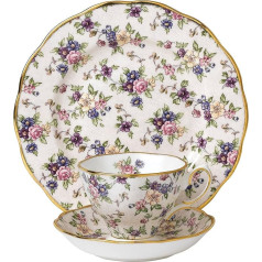 100 Years by Royal Albert 1940 Английский ситец Чашка/блюдце/20 см Тарелка, набор из 3 предметов