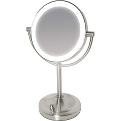 HoMedics Beauty Spa Двустороннее зеркало с диммируемым светодиодом - идеальное дополнение к туалетному столику / ванной комнате, освещение для нане