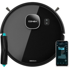 Робот-пылесос Cecotec Conga Eternal Pet Vital, 110 минут автономной работы, 3 уровня мощности и очистки, силиконовая щетка, 10 программ, виртуальный помощник