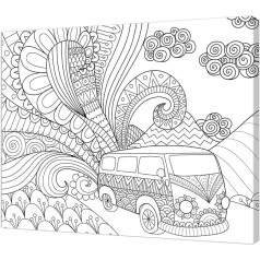 Pintcolor 9112 Печать на холсте в рамке, дерево, белый/черный, 50 x 40 x 3,5 см