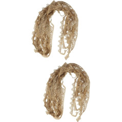 Lurrose 2 Рулоны Растворимые в воде Вышивка Кружева Отделка для Шитья Звезда Кружева Лента Кружева Аппликации Украшения Металлическая Лента В