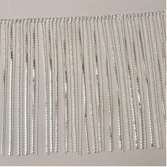 Niiyyjj Жемчужное ожерелье со стразами, кисточка с бахромой, для пришивания, для одежды, платья, обуви, серебро, 18 см, 91 см