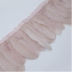 Серебристо-серый 13-18 см гусиное перо отделка с реальной гусиное перо бахрома платье Skrit ремесло шитье материал перья