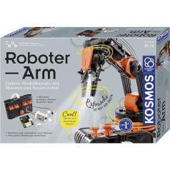 KOSMOS Robot Arm, набор для моделирования электрической роботизированной руки с 5 моторами и блоком управления, знакомство с миром робототехники, 