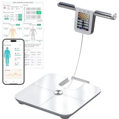 Весы с ручными датчиками, весы для анализа жира в организме с большим дисплеем, весы с 8 высокоточными датчиками и приложением, персональны