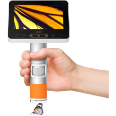 MX2-A Цифровой микроскоп 100-1600X с 4.3-дюймовым 1080P ЖК-экраном, MatataStudio Портативный микроскоп для детей и взрослых, беспроводные USB образовательны