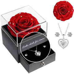 Yamonic Вечная роза с ожерельем, бесконечные розы подарки для женщин, 925 стерлингового серебра женское ожерелье, подарок на день рождения для ж