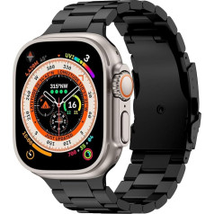 Титановый браслет SEURE Совместим с Apple Watch Ultra 2/Ultra 49 мм, Series 10 46 мм, Series 9/8/7 45 мм, Series SE2/6/SE/5/4 44 мм, 3/2/1 42 мм Ремешок из титанового сплава Спортивные