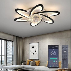 Потолочный вентилятор Bossen с подсветкой, диаметр 67 см, 70 Вт, бесшумный современный светодиодный потолочный светильник, свет вентилятора с п