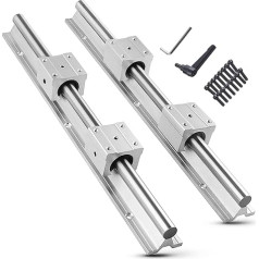 Линейные направляющие CNCMANS, линейные рельсы, 2x SBR20-600 мм направляющие из нержавеющей стали с 4x SBR20UU линейными подшипниковыми блоками, детали 