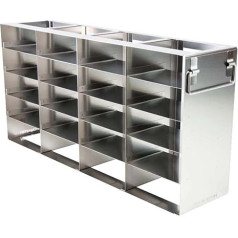 Cryomaster 4-6218 Edelstahl Schrankgestell für 28 Kryoboxen Kapazität, 569 мм x 139 мм x 389 мм, Silber