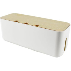 zalati Cable Tidy Box Cable Management с деревянной крышкой Cable Organised Box для стола офиса дома