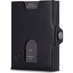 VON HEESEN® Тонкий кошелек с отделением для монет, держатель карт с защитой RFID, до 12 карт, мини-кошелек из кожи, кошелек для мужчин и женщин, мален