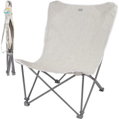 Aktive 62638 Открытый складной стул для кемпинга, пляжа, сада, размеры 78 x 76 x 90 см, включает ручку для переноски, максимальная нагрузка 115 кг, склад