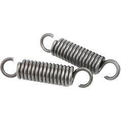 Zugfedern, Doppelhaken-Zugfeder, Federstahl, Drahtdurchmesser 3 mm, Außendurchmesser 32 mm, Länge 220-500 mm, 2 Stück(3 x 32 x 260 mm)